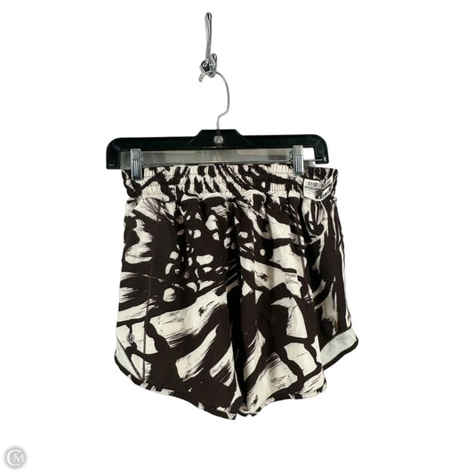 Athletic Shorts By Lululemon In Brown & Cream, Size: 6