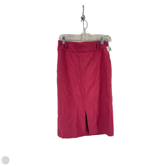 Skirt Midi By Ann Taylor In Maroon, Size: 0p