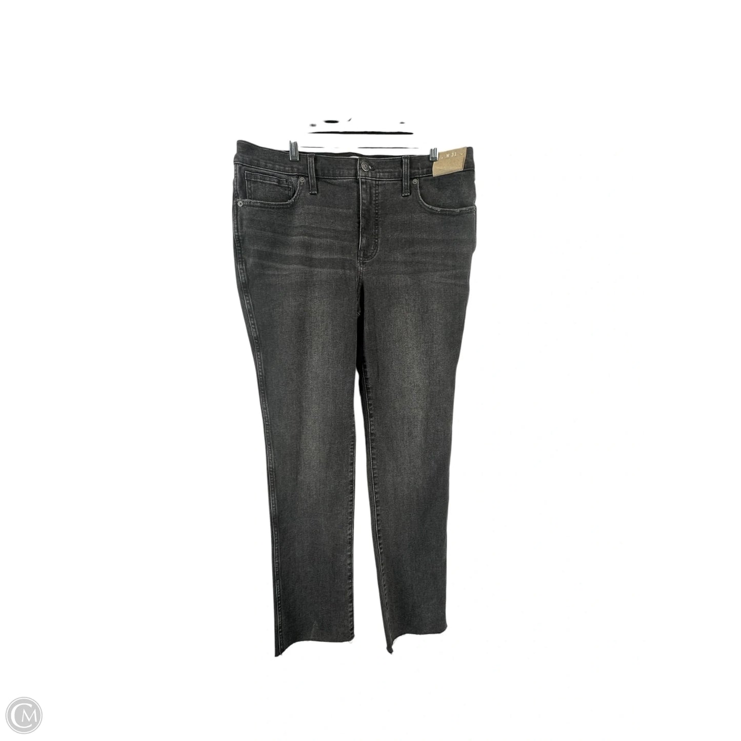 Jeans Straight By Madewell In Black Denim, Size: 10