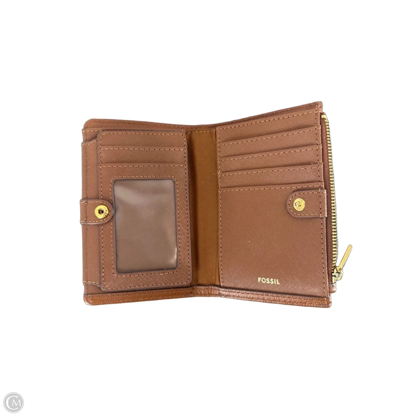 Wallet Leather By Fossil, Size: Small