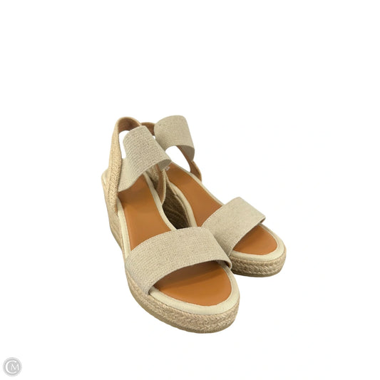 Sandals Heels Wedge By Mia In Beige, Size: 8