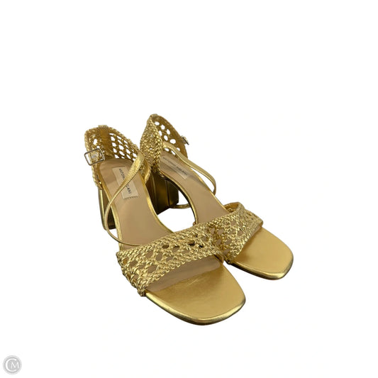 Sandals Heels Block By Antonio Melani In Gold, Size: 8.5
