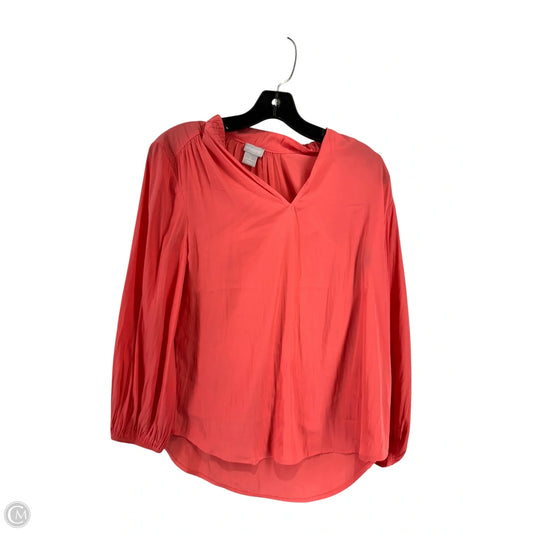 Top Long Sleeve By Chicos In Coral, Size: 0