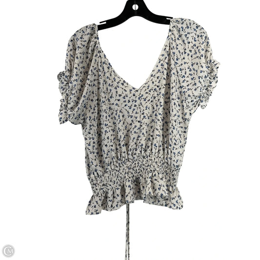 Top Short Sleeve By Sienna Sky In Beige, Size: M