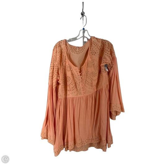 Tunic Long Sleeve By Free People In Orange, Size: Xl