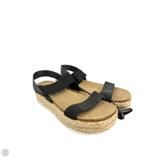Sandals Heels Platform By Steve Madden In Black, Size: 7
