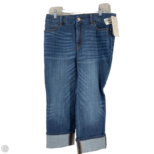 Jeans Cropped By Chicos In Blue Denim, Size: 6p