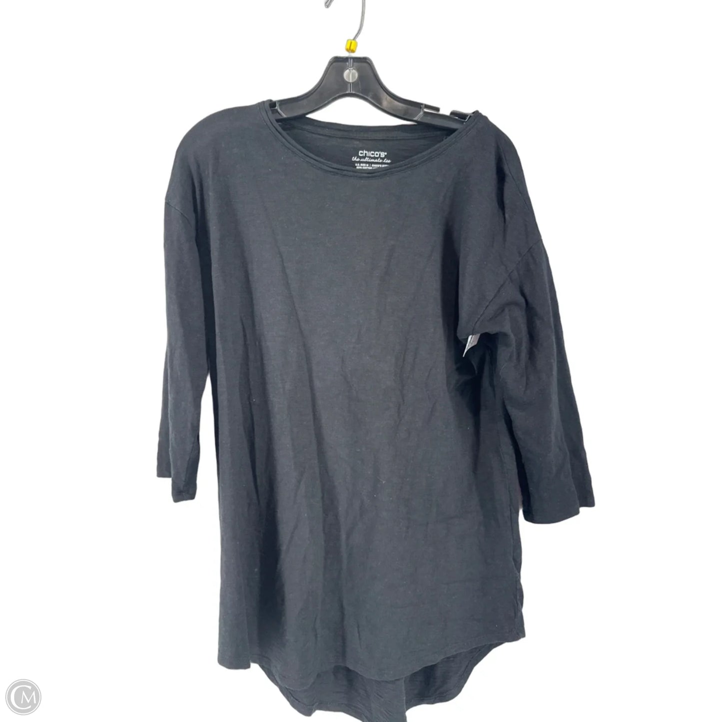 Top Long Sleeve By Chicos In Black, Size: M