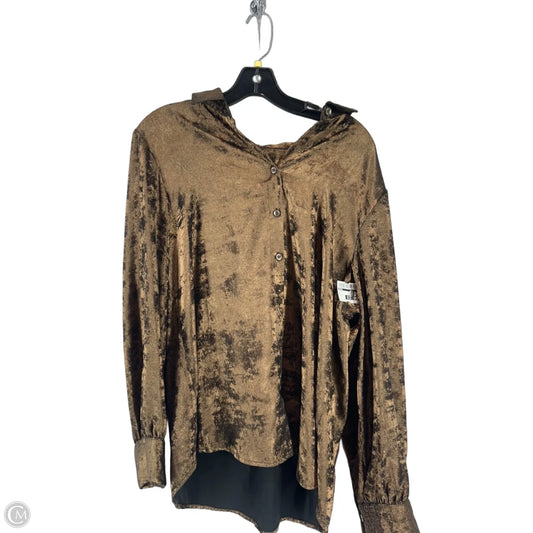 Top Long Sleeve By Chicos In Gold, Size: 2
