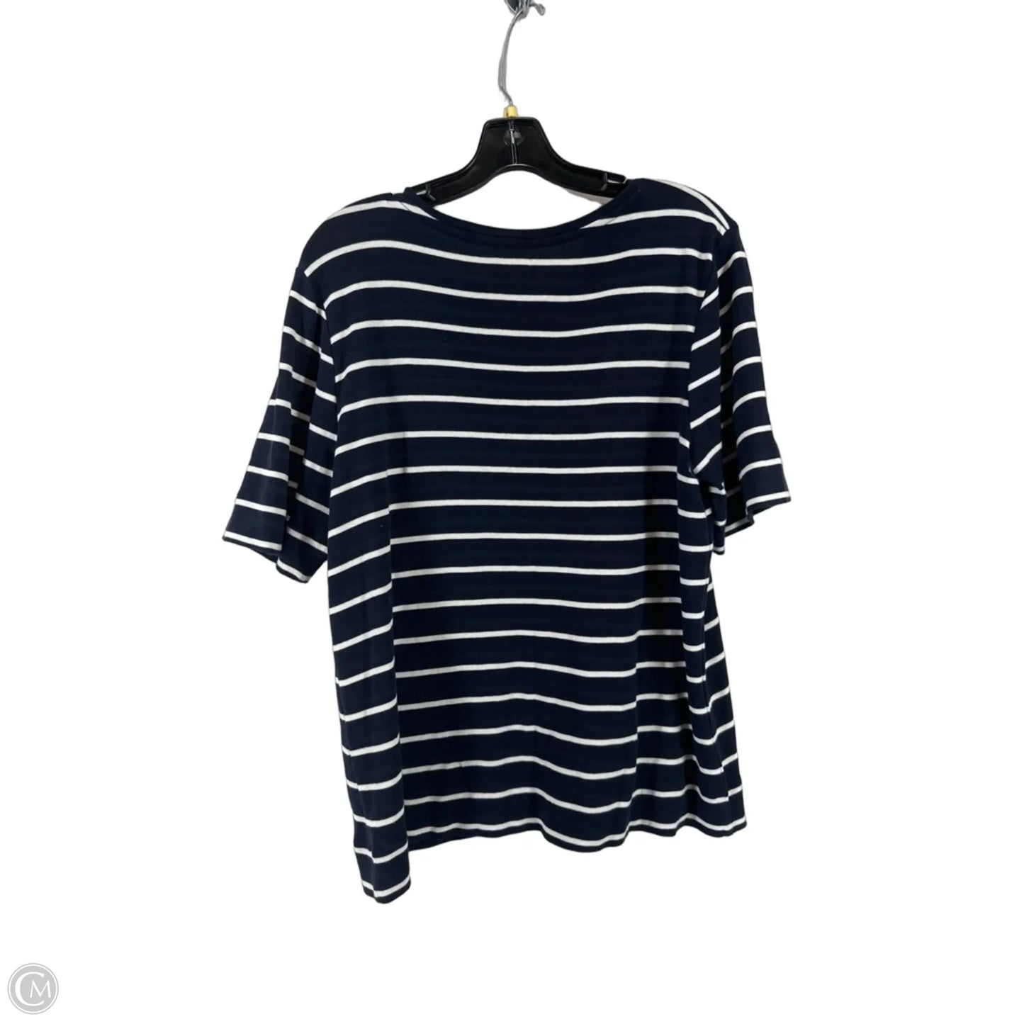 Top Short Sleeve By Chicos In Striped Pattern, Size: 2