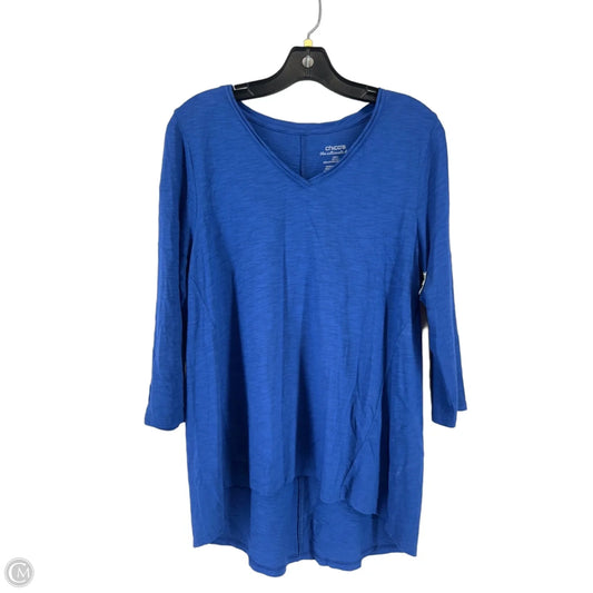 Top Long Sleeve By Chicos In Blue, Size: M