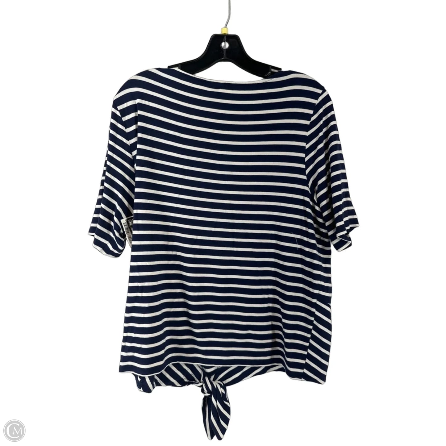 Top Short Sleeve By Chicos In Striped Pattern, Size: 2
