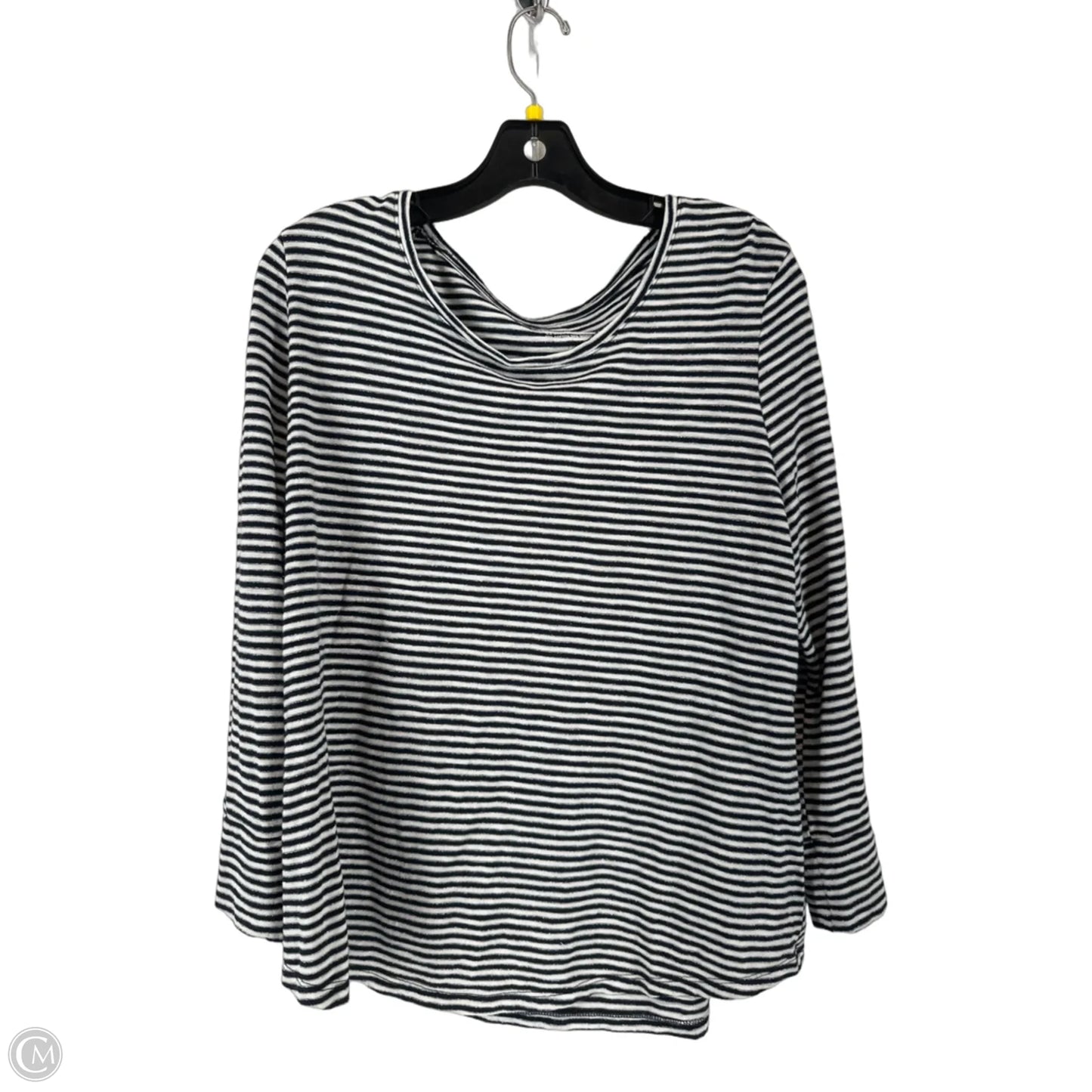 Top Long Sleeve By Chicos In Striped Pattern, Size: 2