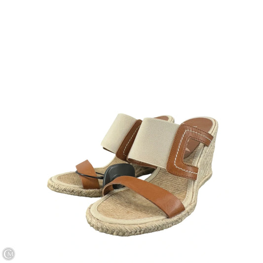 Sandals Heels Wedge By Lauren By Ralph Lauren In Tan, Size: 6