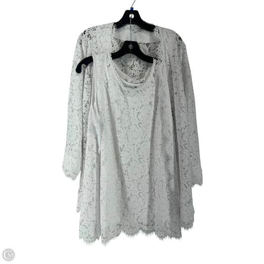 Sweater 2pc By Isaac Mizrahi Live Qvc In White, Size: Xl