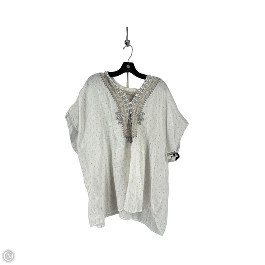 Top Short Sleeve By Johnny Was In White, Size: Xl