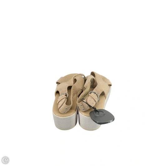 Sandals Heels Platform By Marc Fisher In Taupe, Size: 6