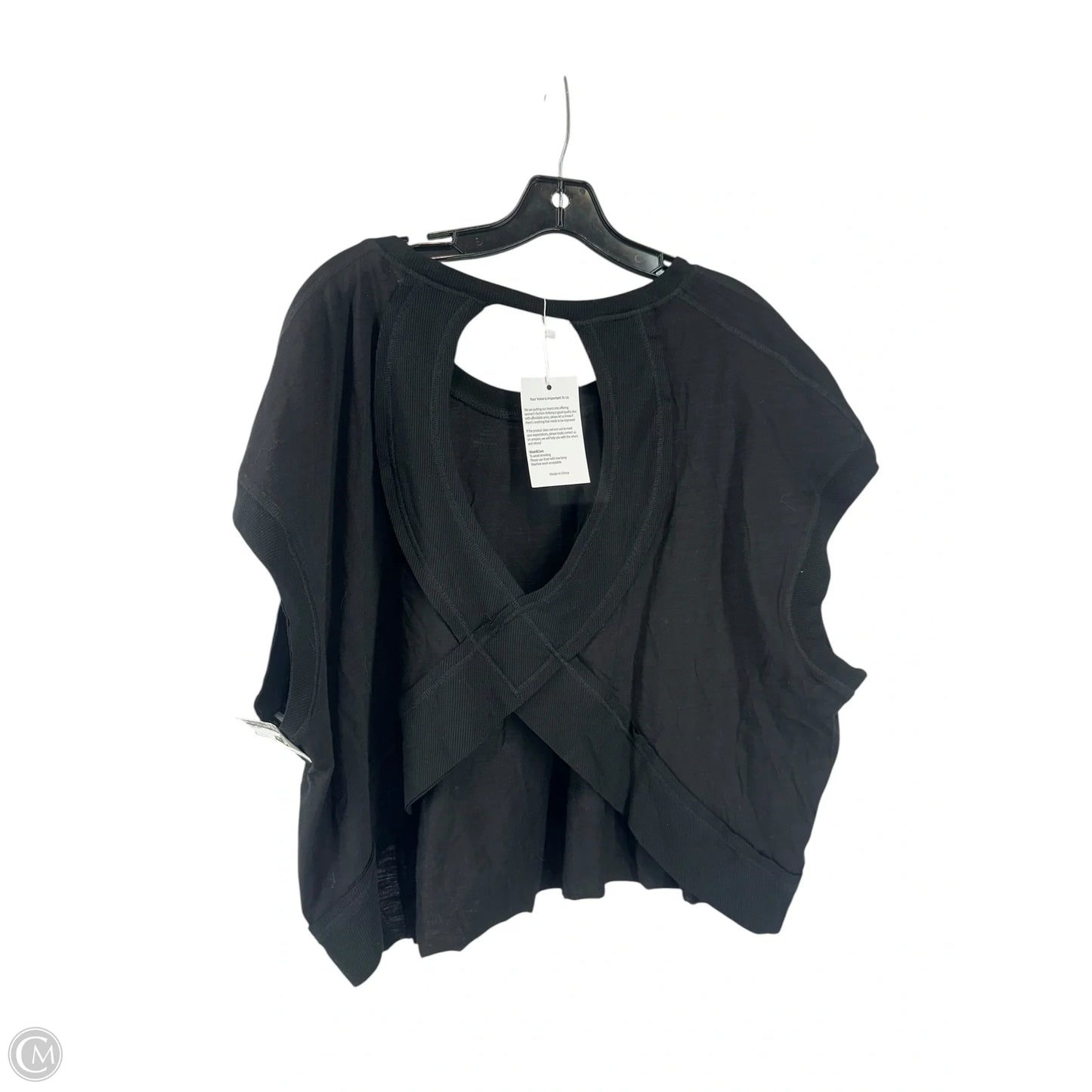 Top Short Sleeve By Clothes Mentor In Black, Size: M