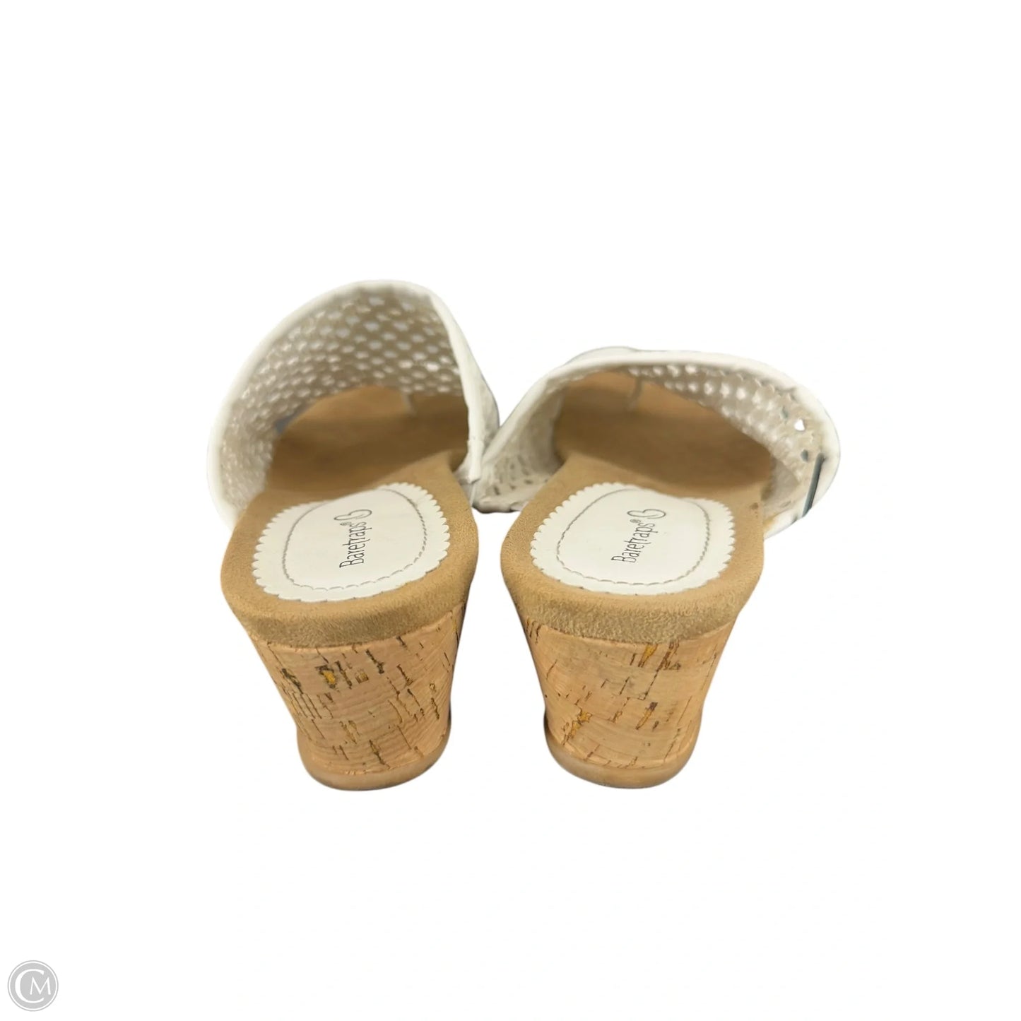 Sandals Heels Wedge By Bare Traps In White, Size: 9.5