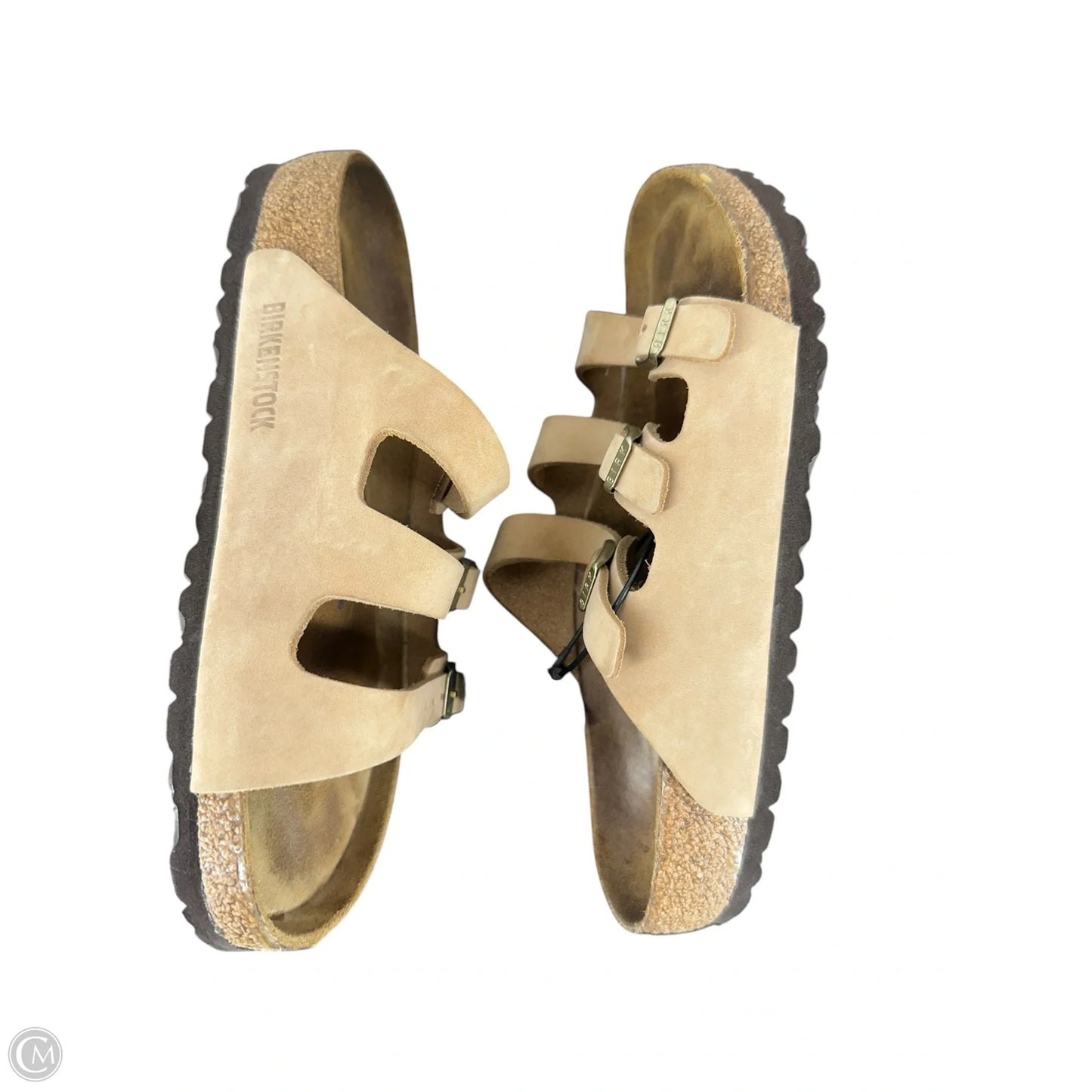 Sandals Flats By Birkenstock In Beige, Size: 6
