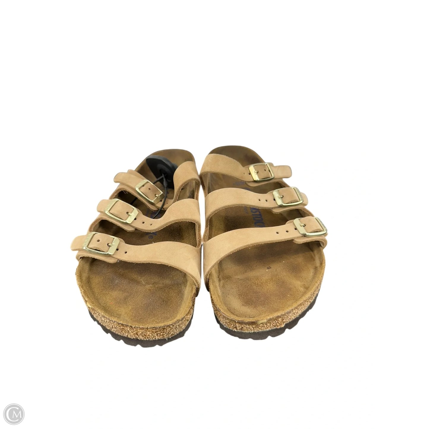 Sandals Flats By Birkenstock In Beige, Size: 6