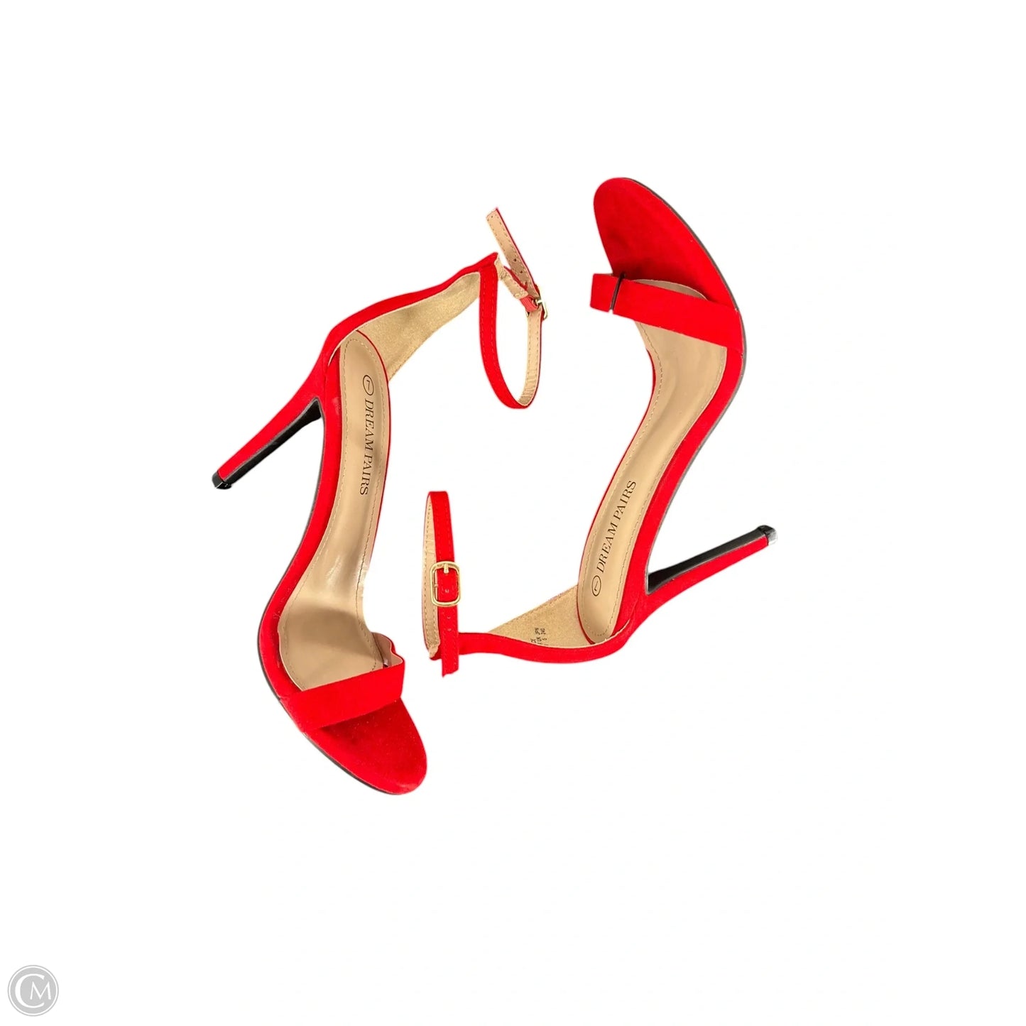 Sandals Heels Stiletto By Dream Pairs In Red, Size: 7