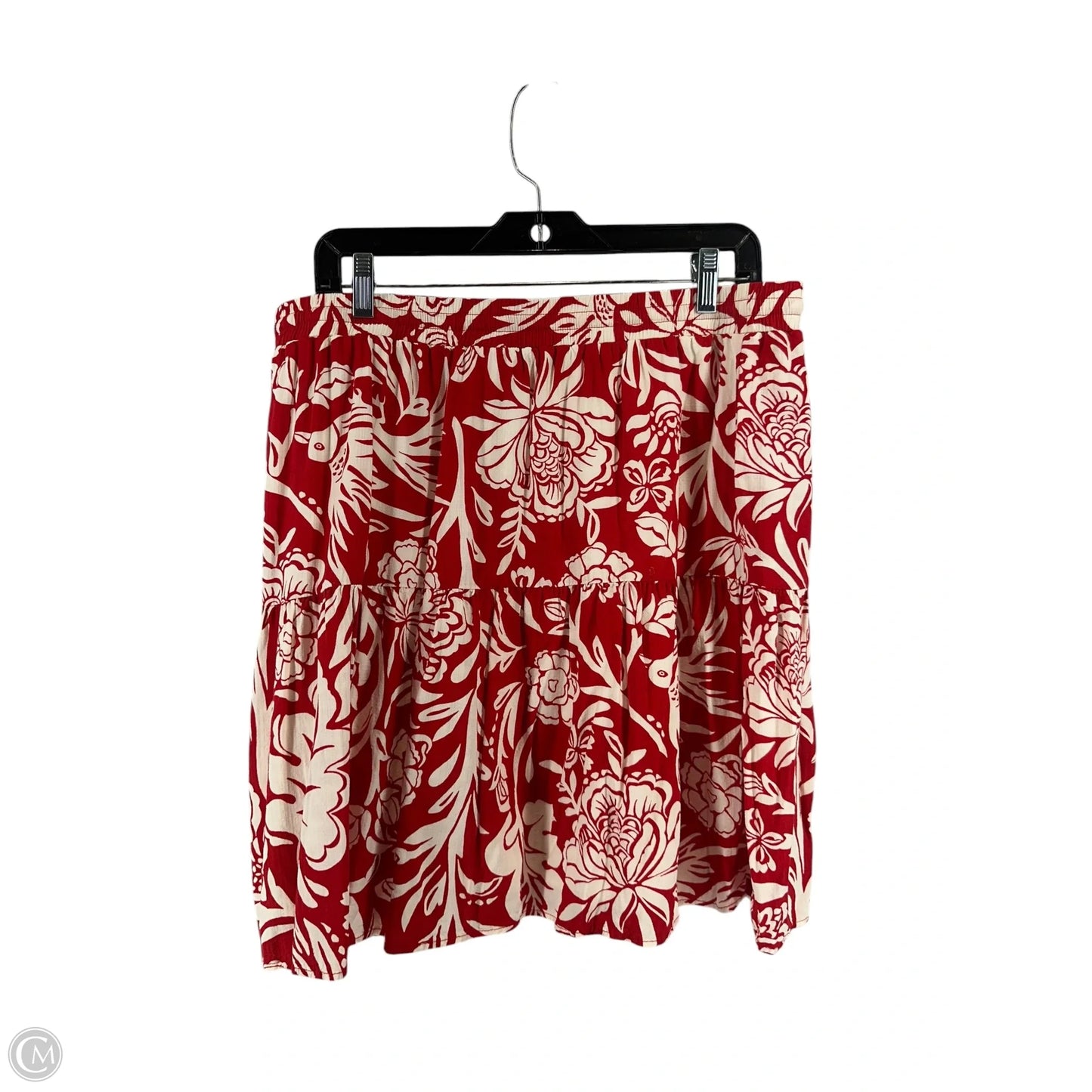 Skirt Mini & Short By Knox Rose In Red & Tan, Size: L