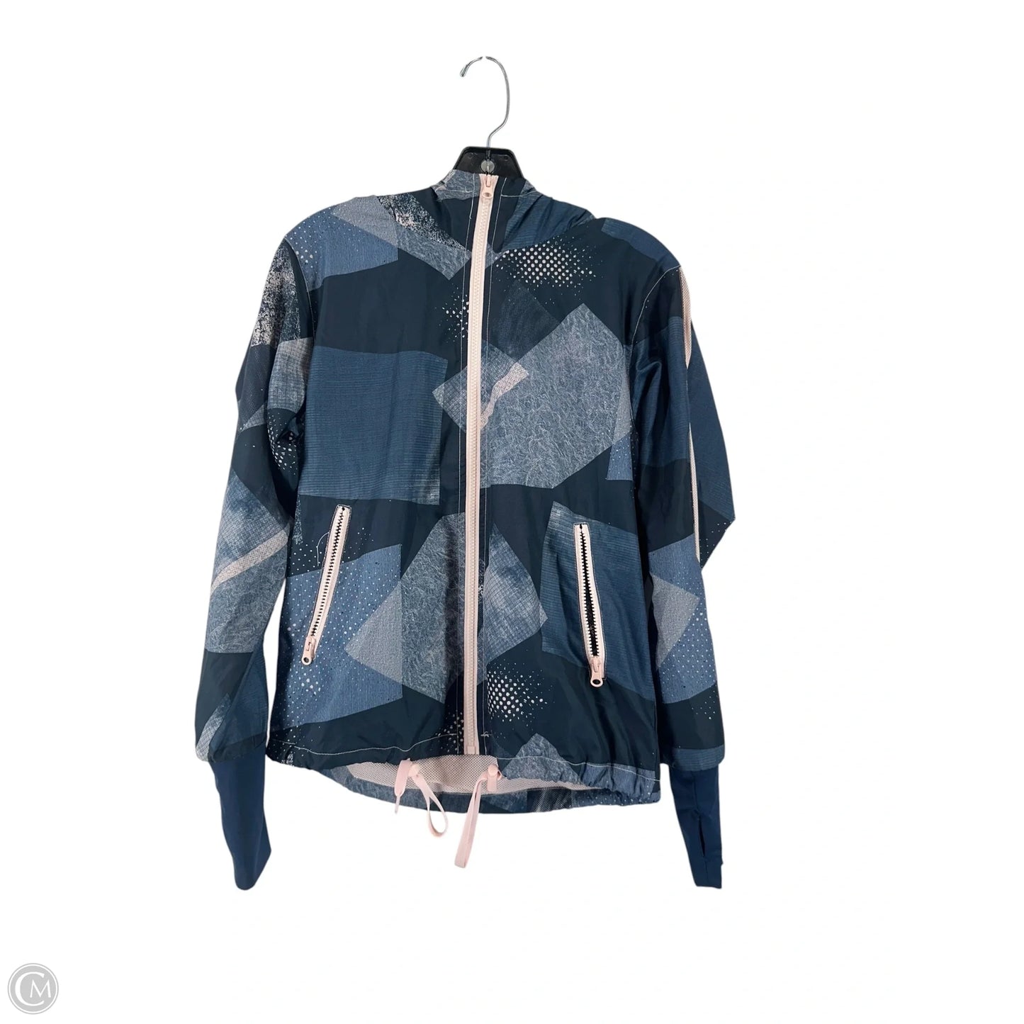 Athletic Jacket By Zyia In Grey & Pink, Size: S