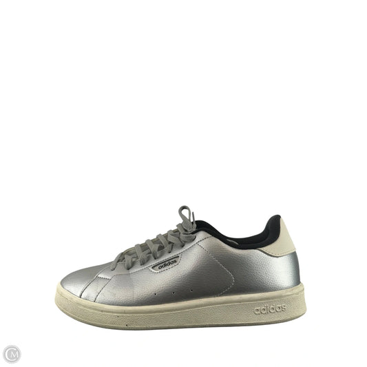 Shoes Sneakers By Adidas In Silver, Size: 9