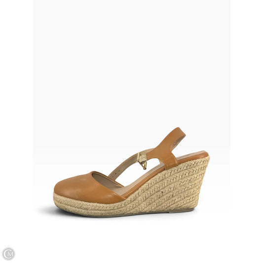Shoes Heels Wedge By Qupid In Tan, Size: 10