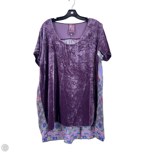 Top Short Sleeve By Johnny Was In Purple, Size: M