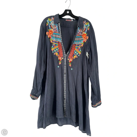 Dress Casual Short By Johnny Was In Grey, Size: L