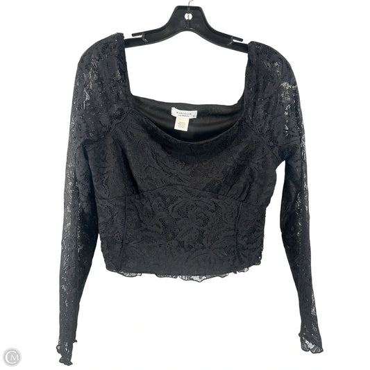 Top Long Sleeve By Kirious In Black, Size: L