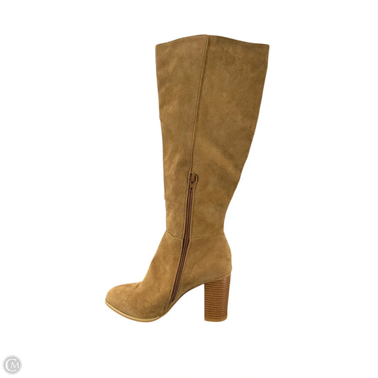 Boots Mid-calf Heels By Clothes Mentor In Brown, Size: 8
