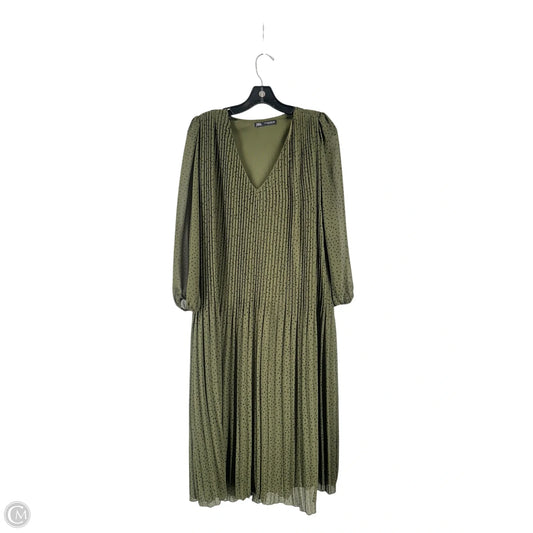 Dress Casual Maxi By Zara In Green, Size: Xs