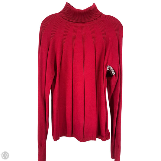 Top Long Sleeve By White House Black Market In Red, Size: Xl