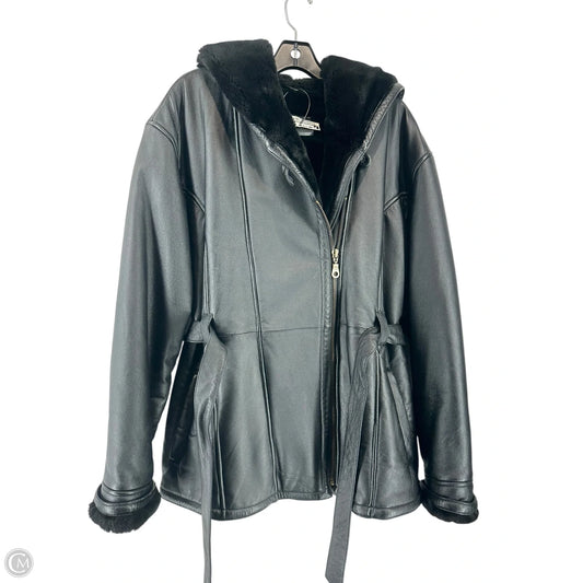 Coat Leather By Wilsons Leather In Black, Size: Xl