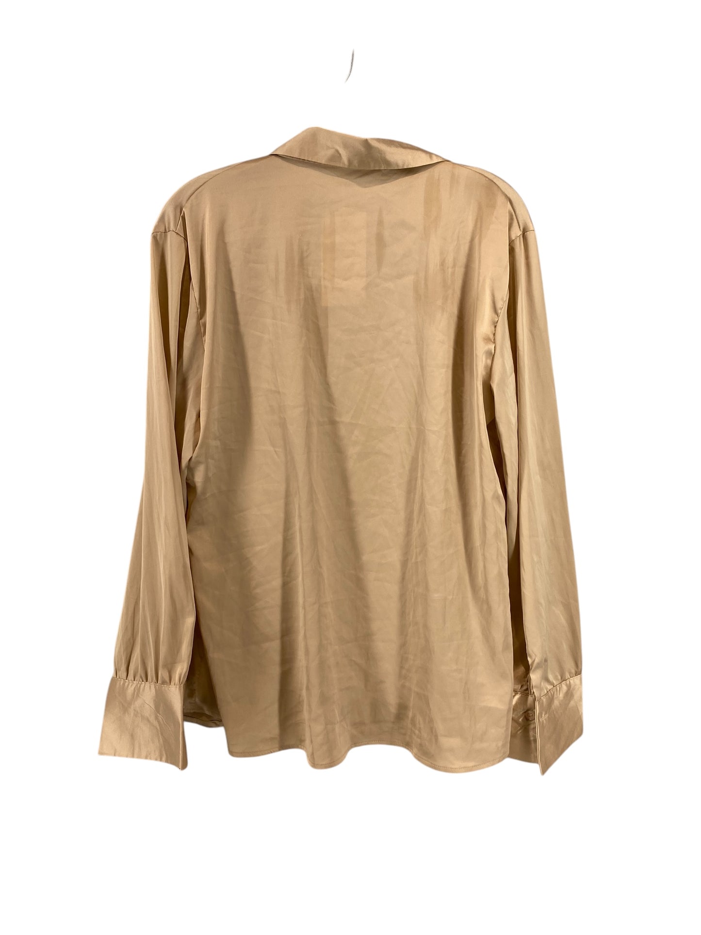 Blouse Long Sleeve By Clothes Mentor In Beige, Size: L