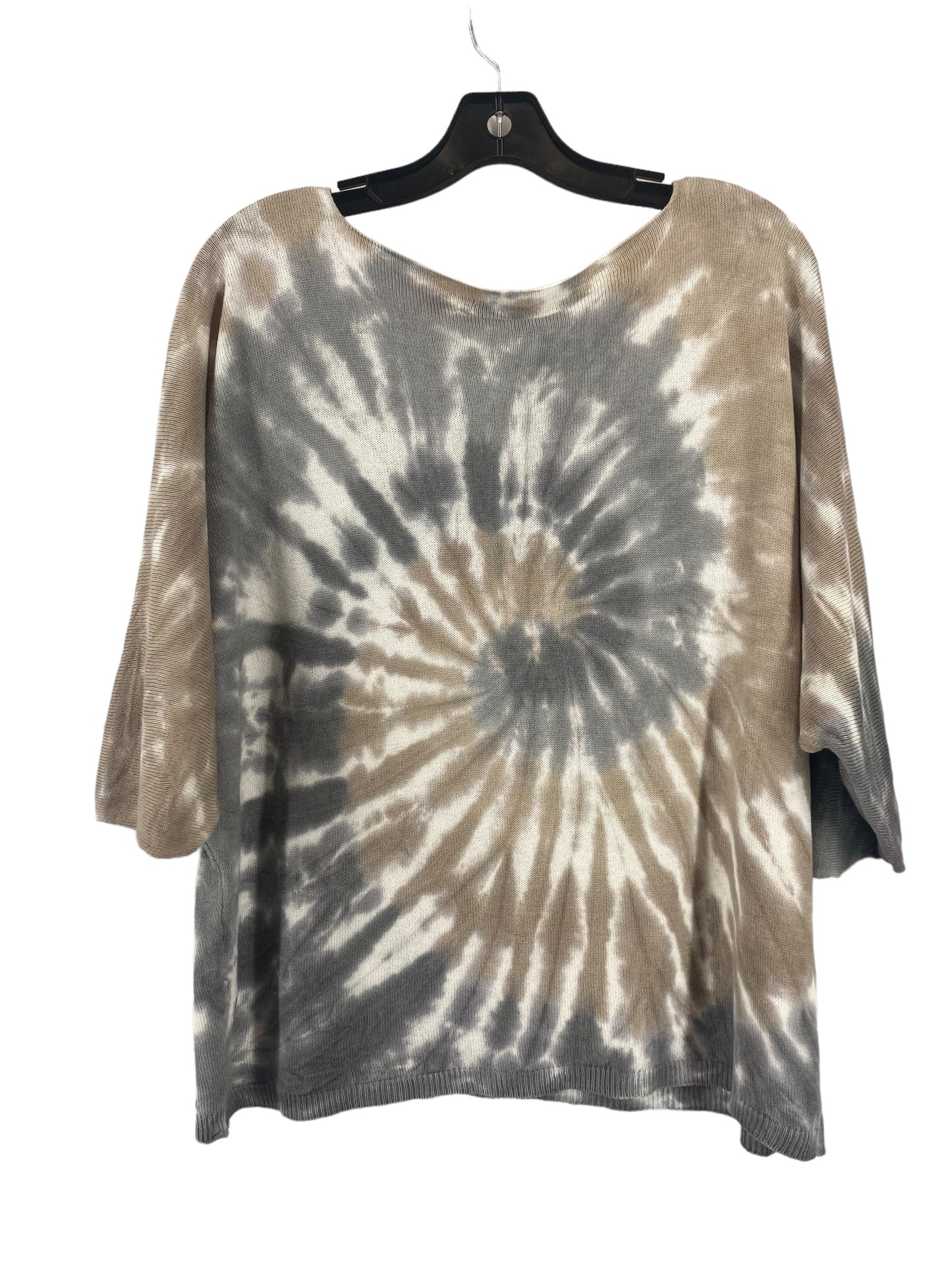 Tie Dye Print Top Short Sleeve Clothes Mentor, Size S