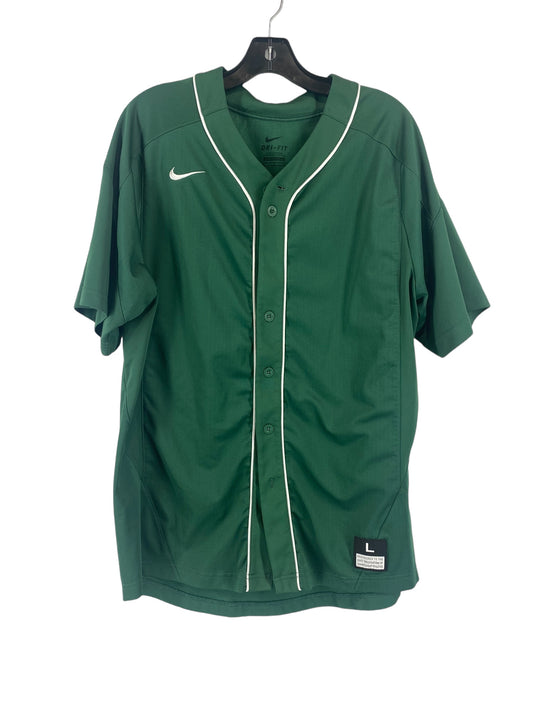 Green Top Short Sleeve Nike, Size L