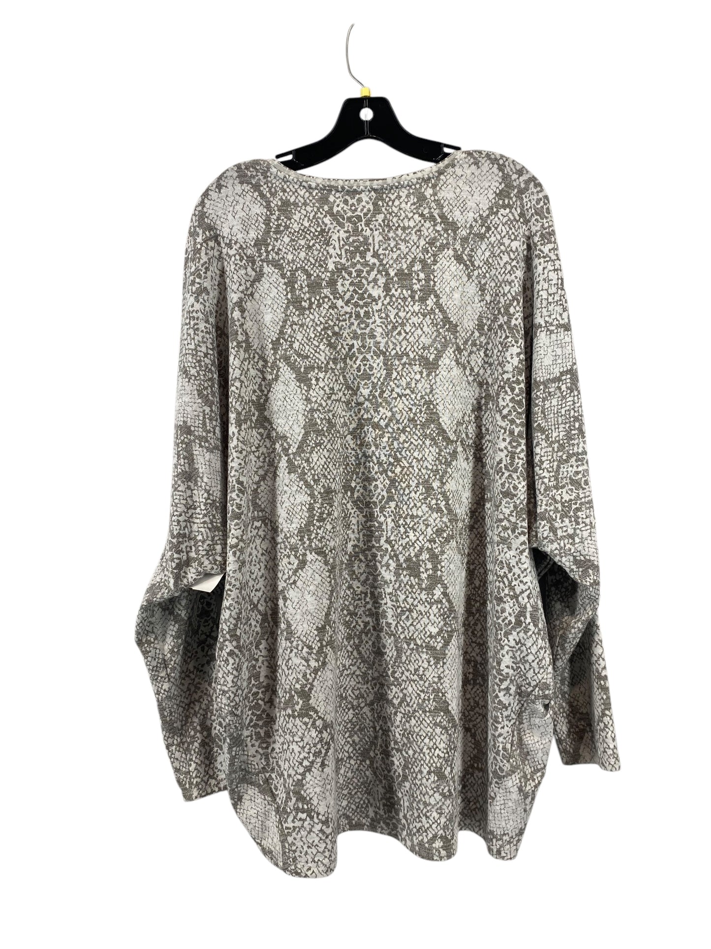 Top Long Sleeve By White House Black Market In Snakeskin Print, Size: Xl