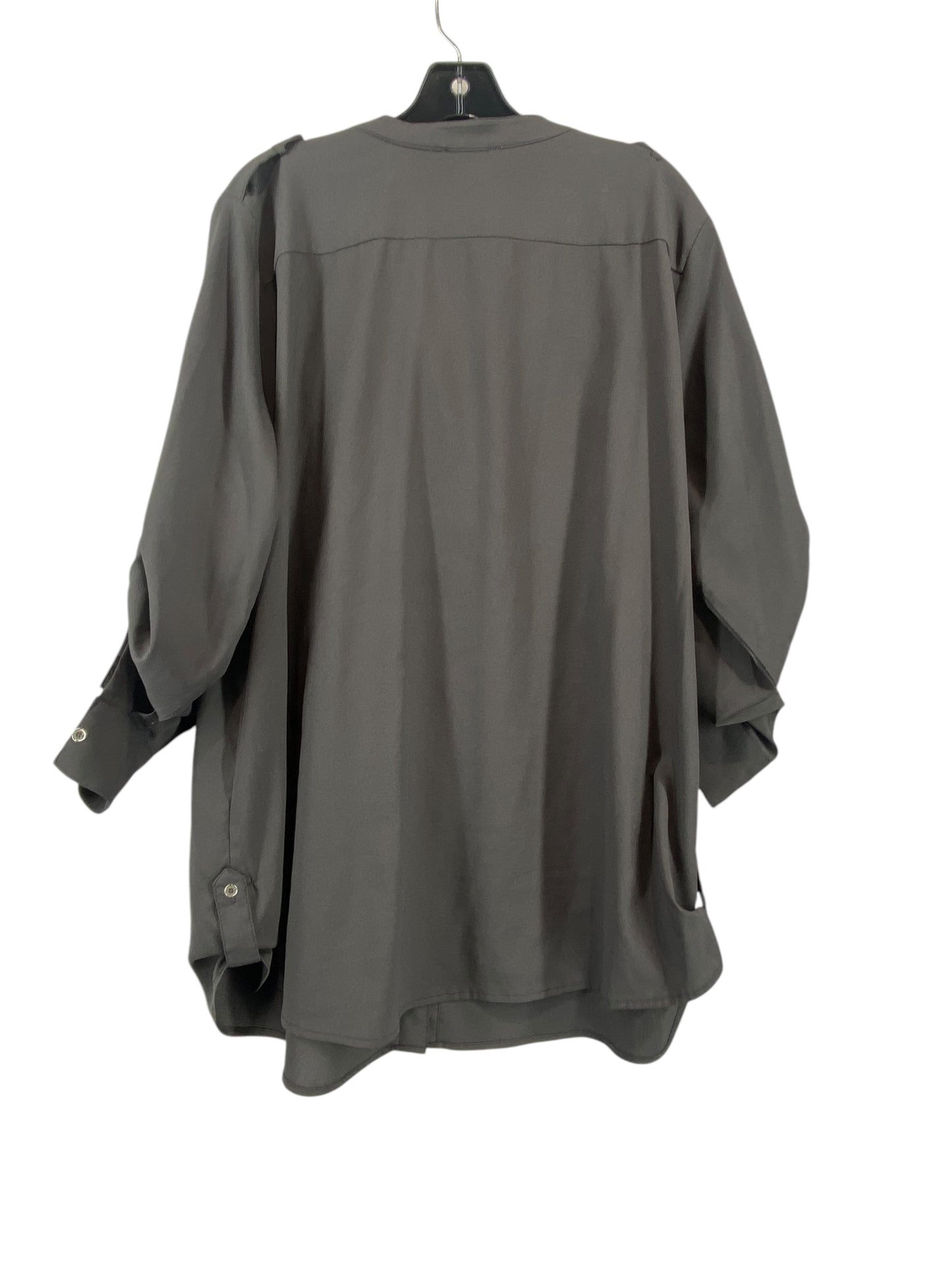 Top Long Sleeve By Calvin Klein In Grey, Size: 0x