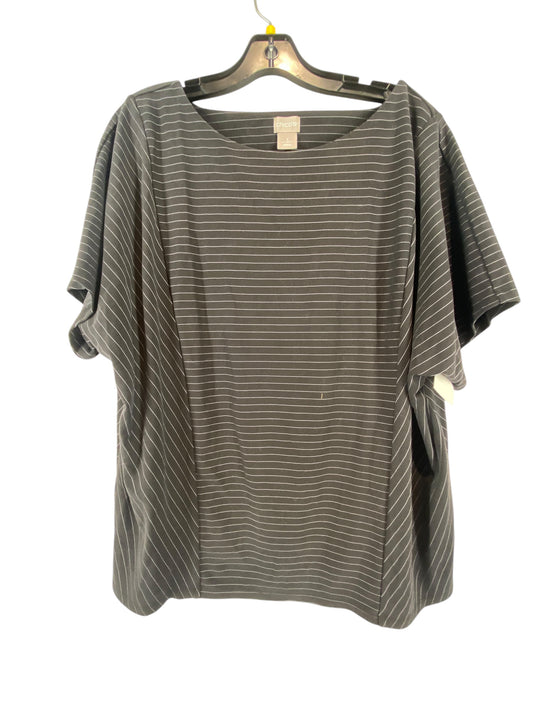 Top Long Sleeve By Chicos In Striped Pattern