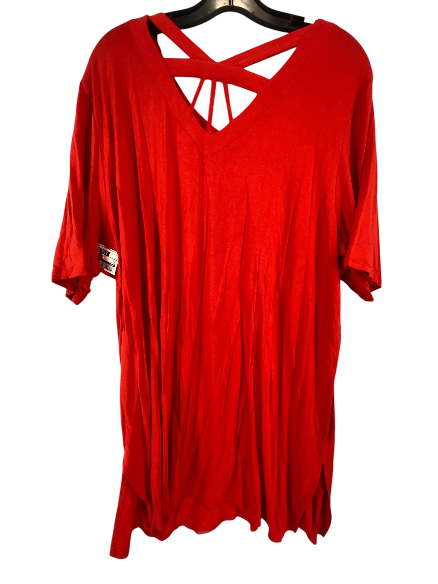 Top Short Sleeve By Chicos In Red