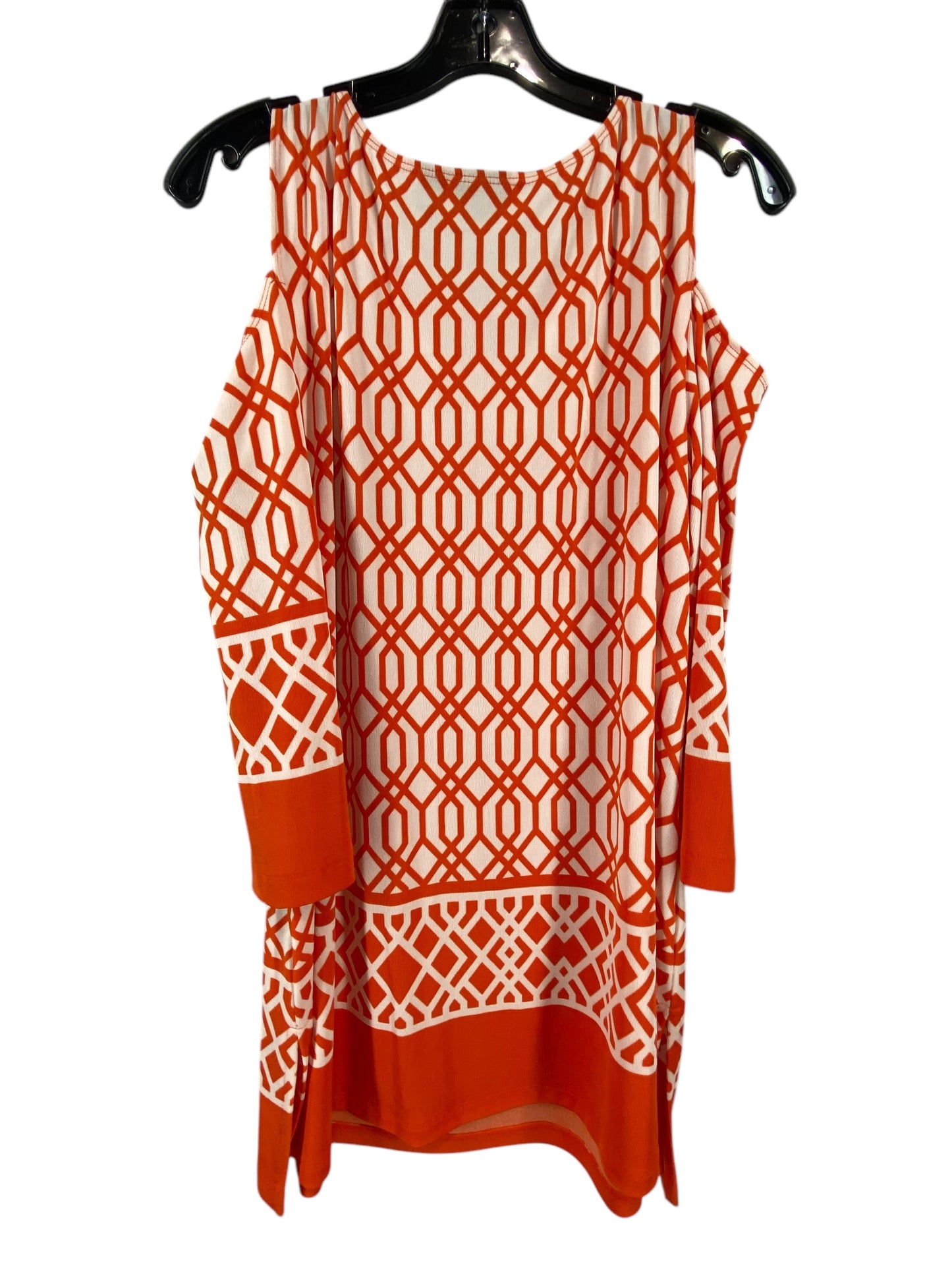 Top 3/4 Sleeve By Chicos In Orange, Size: 2