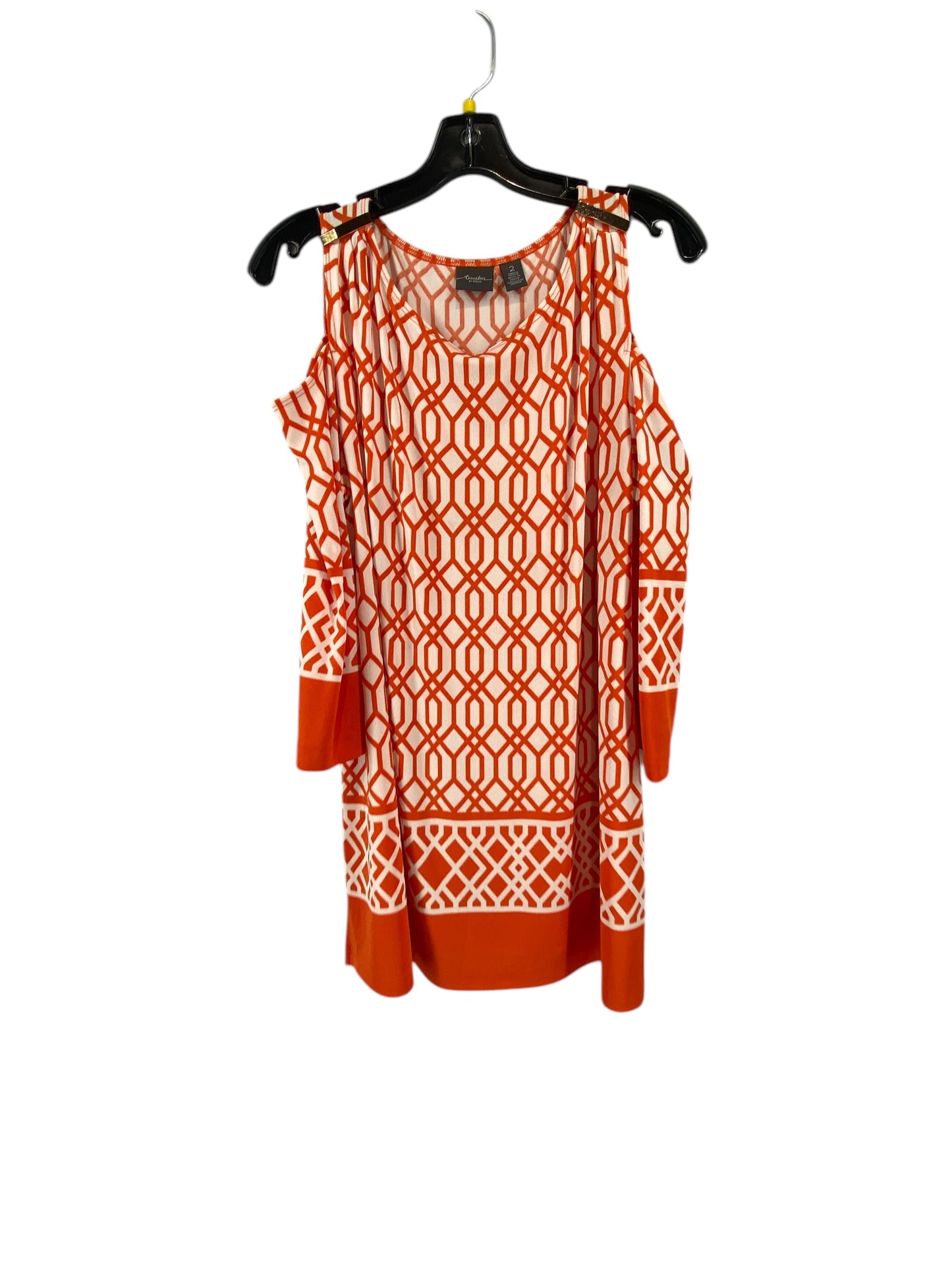 Top 3/4 Sleeve By Chicos In Orange, Size: 2