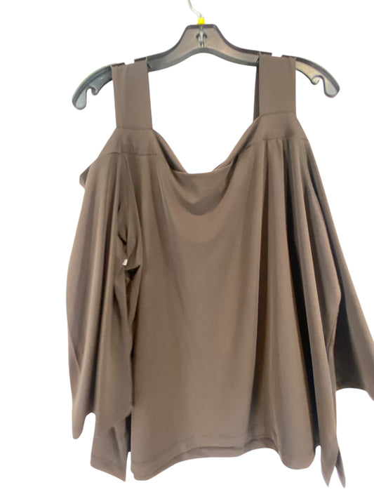 Top 3/4 Sleeve By Chicos In Brown