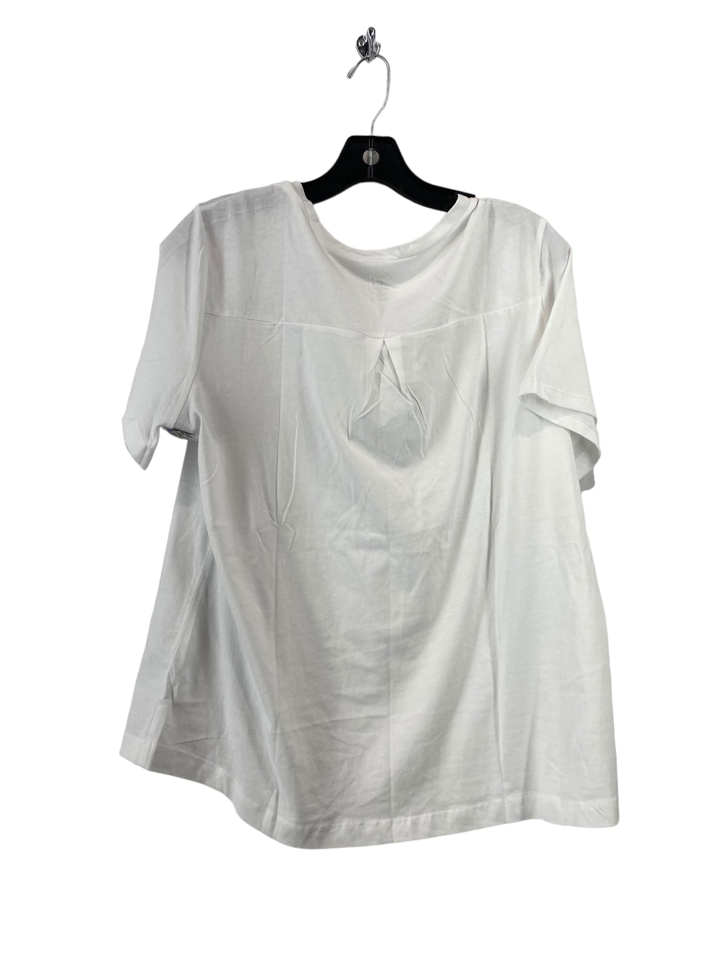 White Top Short Sleeve Basic Clothes Mentor, Size 1x