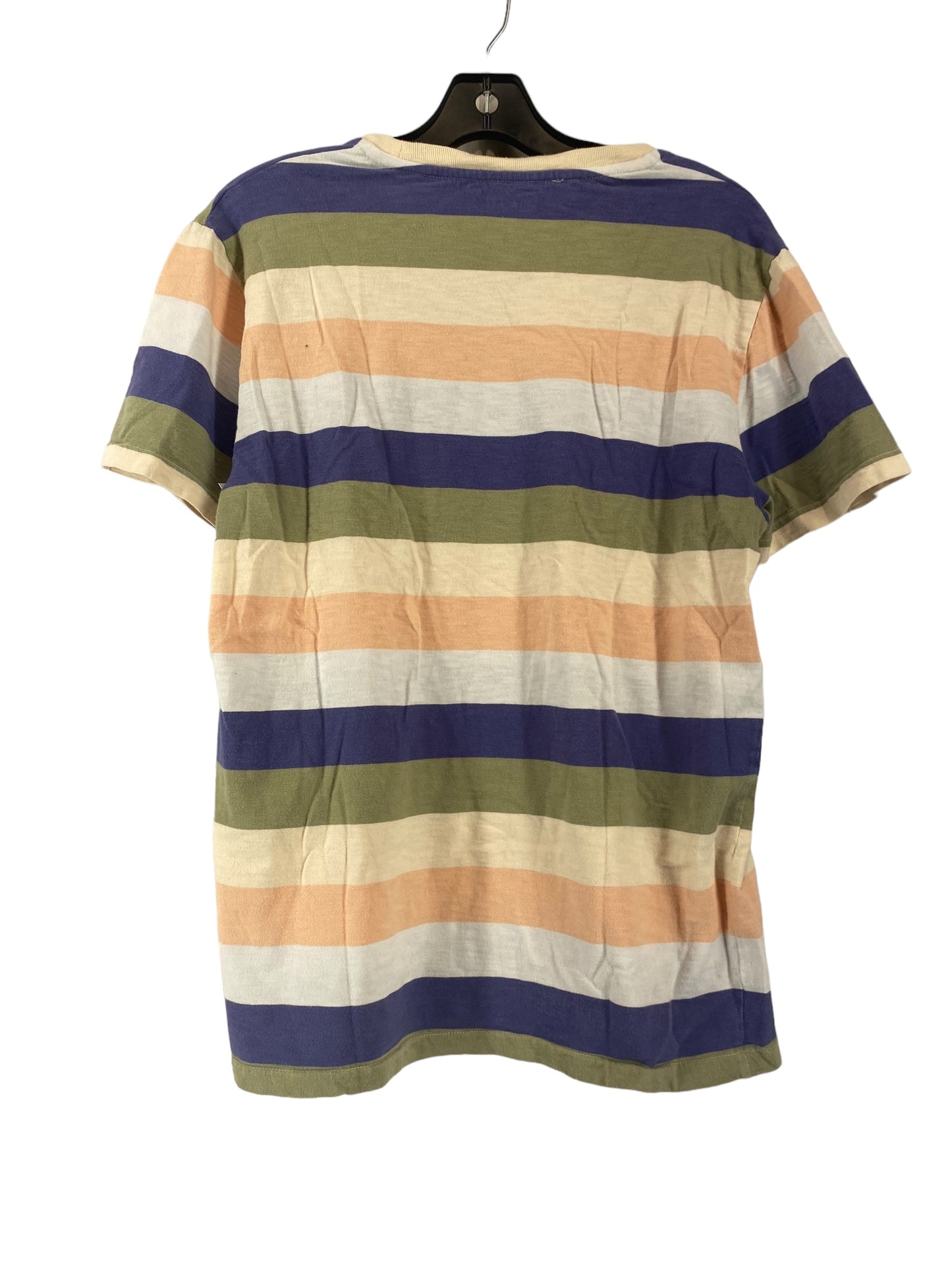 Striped Pattern Top Short Sleeve Basic Madewell, Size M