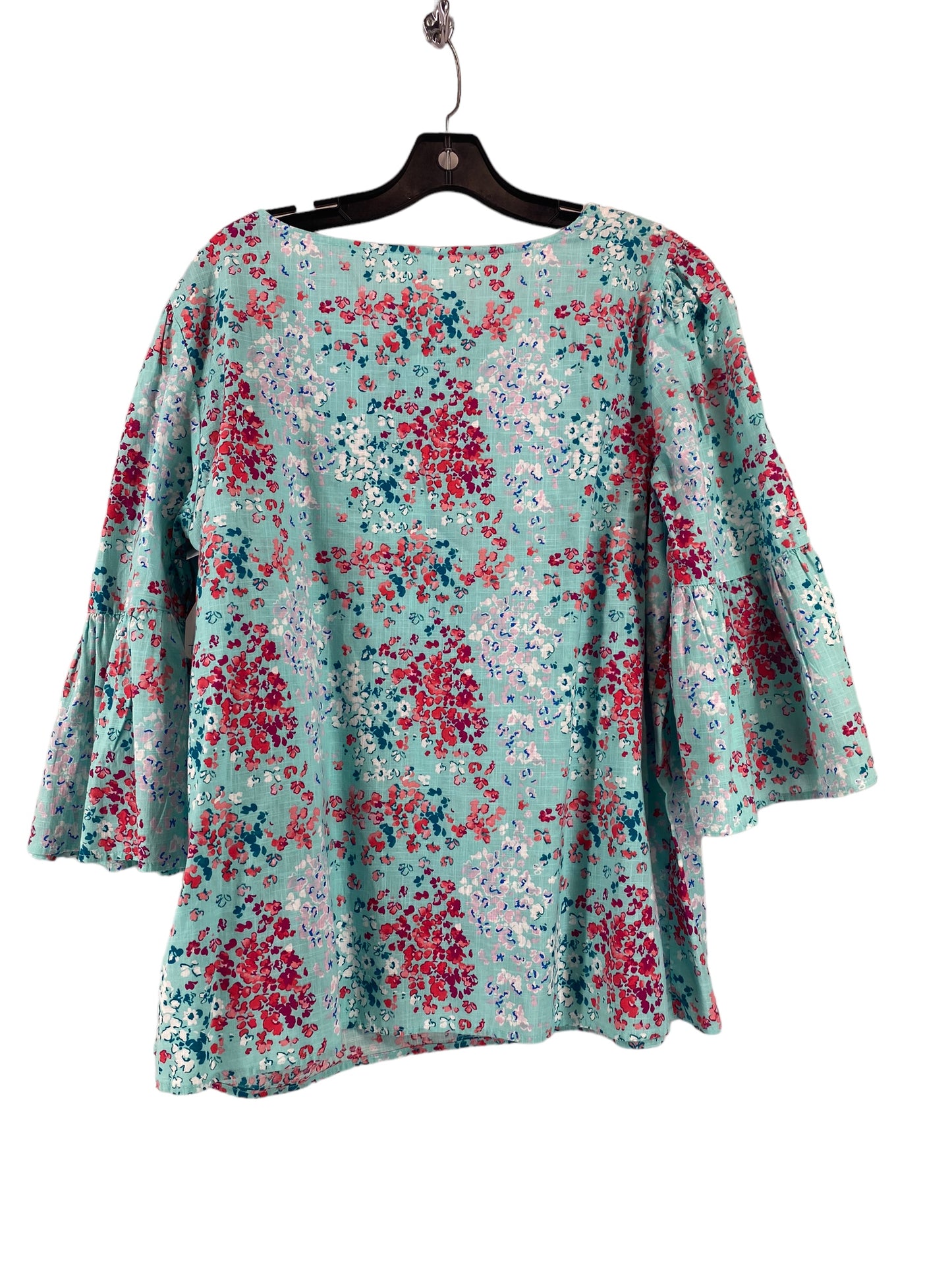 Blouse 3/4 Sleeve By Time And Tru  Size: Xxl